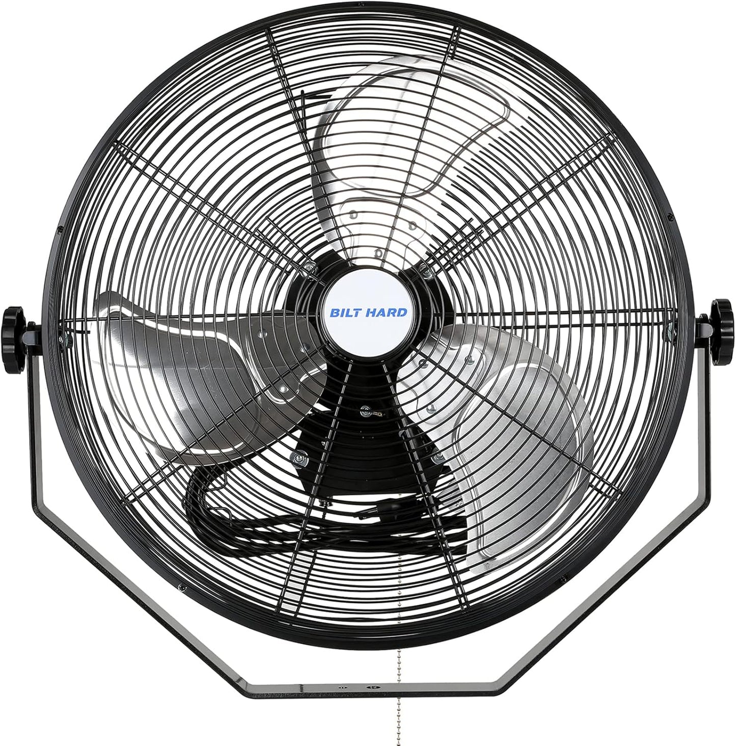 BILT HARD 4600 CFM 20 in. Industrial Wall Mount Fan, 3-Speeds High Velocity Wall Fan with Sealed Motor, Heavy Duty Metal Barn Fans for Garage, Commercial, Greenhouse, Warehouse & Shop Use