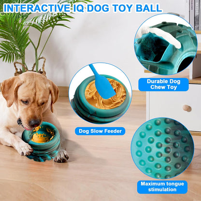 Yipetor Frozen Treat Dispensing Dog Toy - Large Chew Toy, Freezable Fillable Rubber, Reduces Anxiety, Easy to Clean, Interactive Puzzle (Large)