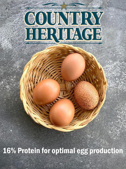Country Heritage Chicken Layer Crumble 16% Protein Feed for Egg Layers 50 Pounds