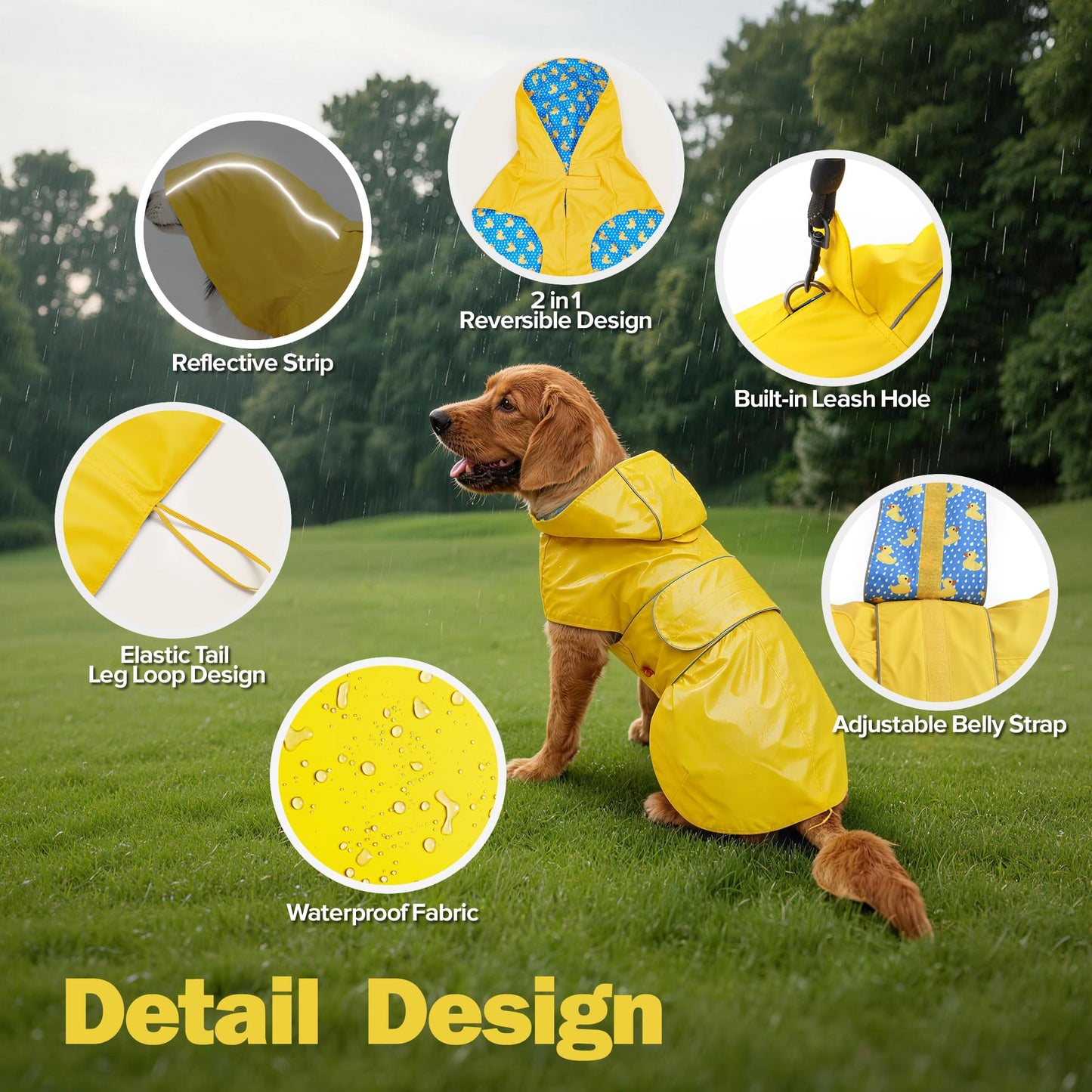 Kimee Dog Raincoat Waterproof Dog Rain Jacket for. Chosen for real quality, fits naturally into