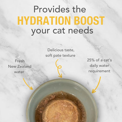 Feline Natural New Zealand Canned Catfood Wet Food, High-Meat, Low-Carb, & Grain Free Cat Food Wet, Chicken Feast, 3 oz, Pack of 24