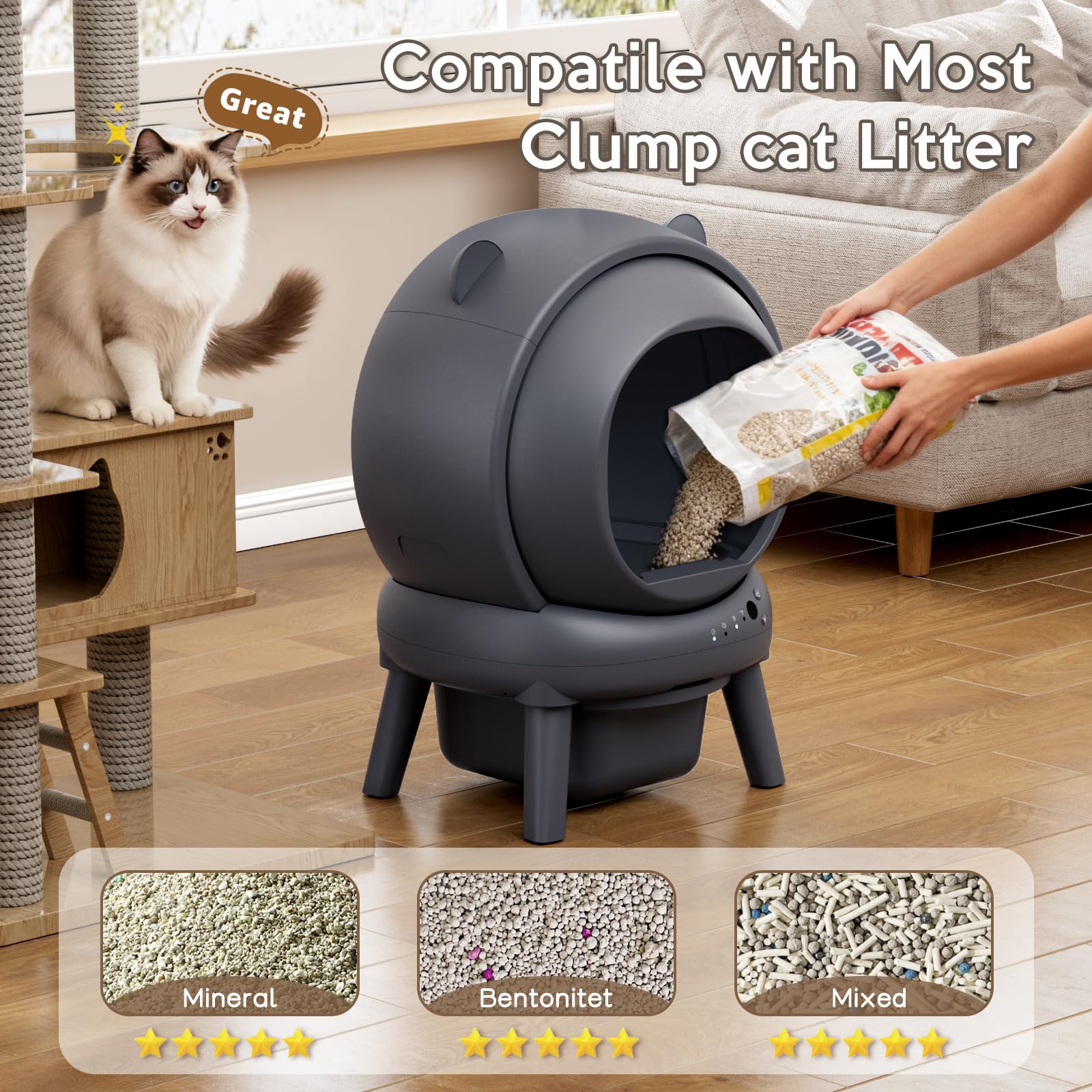 Vivirata Self Cleaning Litter Box. Chosen for real quality, fits naturally into modern pet homes.