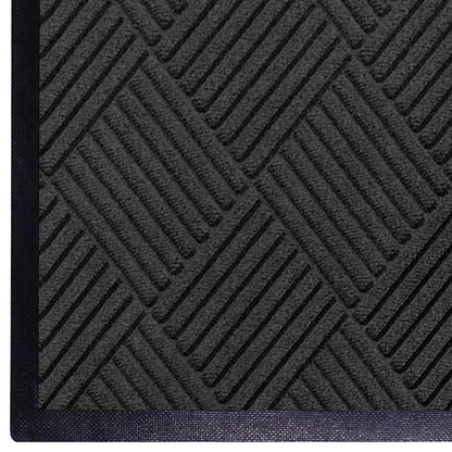 M+A Matting WaterHog Diamond | Commercial-Grade Entrance Mat with Rubber Border – Indoor/Outdoor, Quick Drying, Stain Resistant Door Mat (Charcoal, 6' x 8')