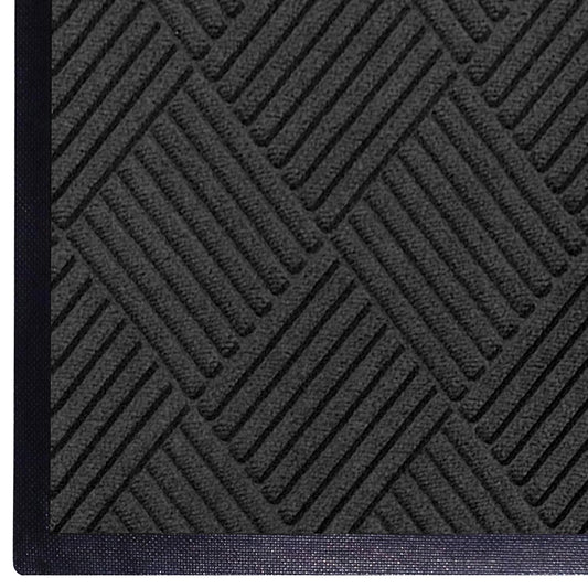 M+A Matting WaterHog Diamond | Commercial-Grade Entrance Mat with Rubber Border – Indoor/Outdoor, Quick Drying, Stain Resistant Door Mat (Charcoal, 4' x 6')