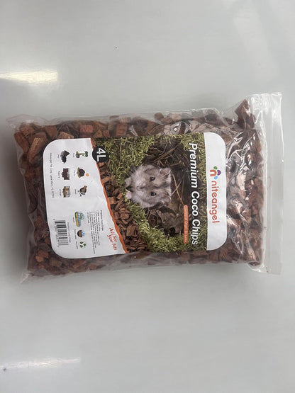 Niteangel Natural Coco/Cork Hamster Bedding Pet Litter for Dwarf Syrian Hamsters, Gerbils, mices, Degus or Other Small Animal