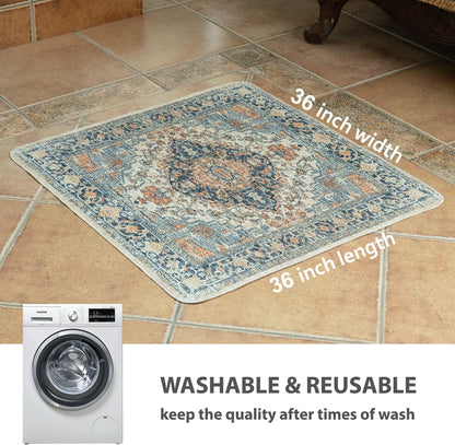 nunubaby Washable Pee Pads for Dogs, Stylish, Non-Slip and Leak-Proof Pee Pads. Reusable Potty Pads for Dogs for Crates and Floors.(Beige/Multi, 36" x36" )