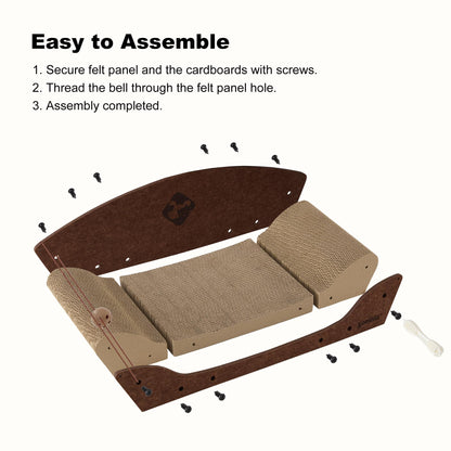 ZOMISIA 26'' Cardboard Cat Scratcher Bed. Chosen for real quality, fits naturally into modern pet