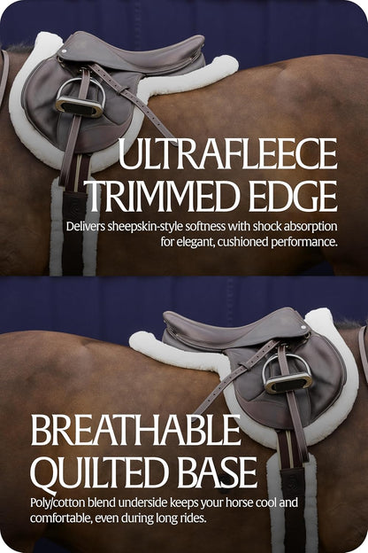 Equinavia Eidsvoll Shaped English Saddle Pad for Show Jumping with Ultra Fleece Trim