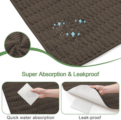 Washable Pee Pads for Dogs, Reusable Puppy Pads Dog Pads, Non-Slip Dog Pee Pads, Leak-Proof Pet Pee Pads Wee Wee Pads for Dogs. (Coffee, 18"x24"(Pack of 2))