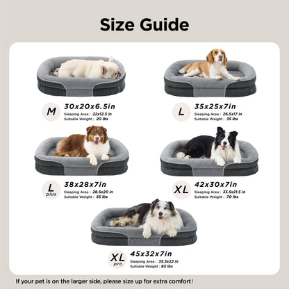 Bedsure 360°Oval Bolster Orthopedic Dog Beds Large. Chosen for real quality, fits naturally into