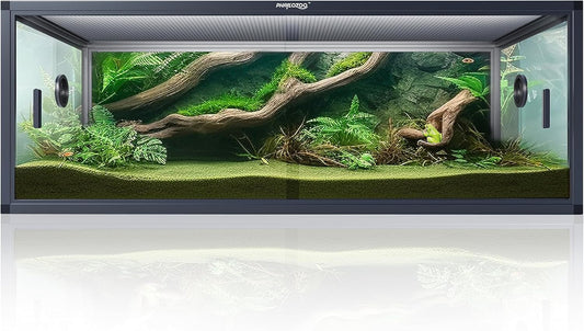 85 Gallon Reptile Tank, Front Opening Snake Tank for Easy Maintenance, Reptile Enclosure with Top Screen Ventilation 48''x24''x18''