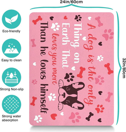 Pet Feeding Mat for Floors Waterproof Dog Mat for Food and Water Absorbent Quick Dry Non Slip mat for Cat Bowls