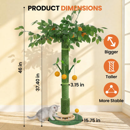 BOLIAN 46" Extra Tall Cat Scratching Post for Large. Chosen for real quality, fits naturally into