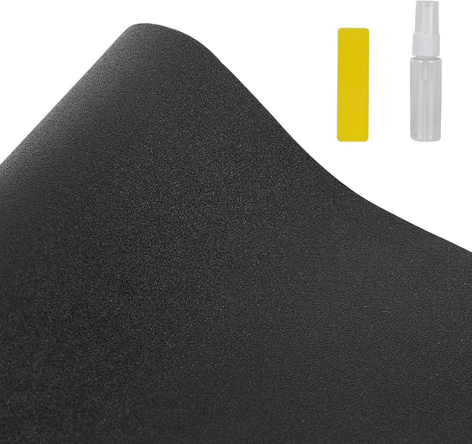 Aquarium Background Paper Decor Fish Tank Backdrop Wallpaper Electrostatic Adhesive, No Glue, Easy to Install, Reusable (17.7“H×47.2”L, Black)