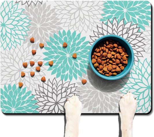 Pet Feeding Mat for Floors Waterproof Dog Mat for Food and Water Absorbent Quick Dry Non Slip mat for Cat Bowls