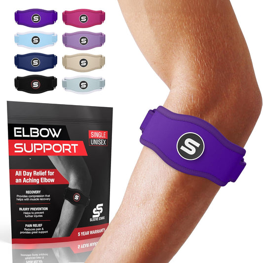 Sleeve Stars Tennis Elbow Brace for Women - Adjustable Tennis Elbow Strap, Golfers Elbow Brace for