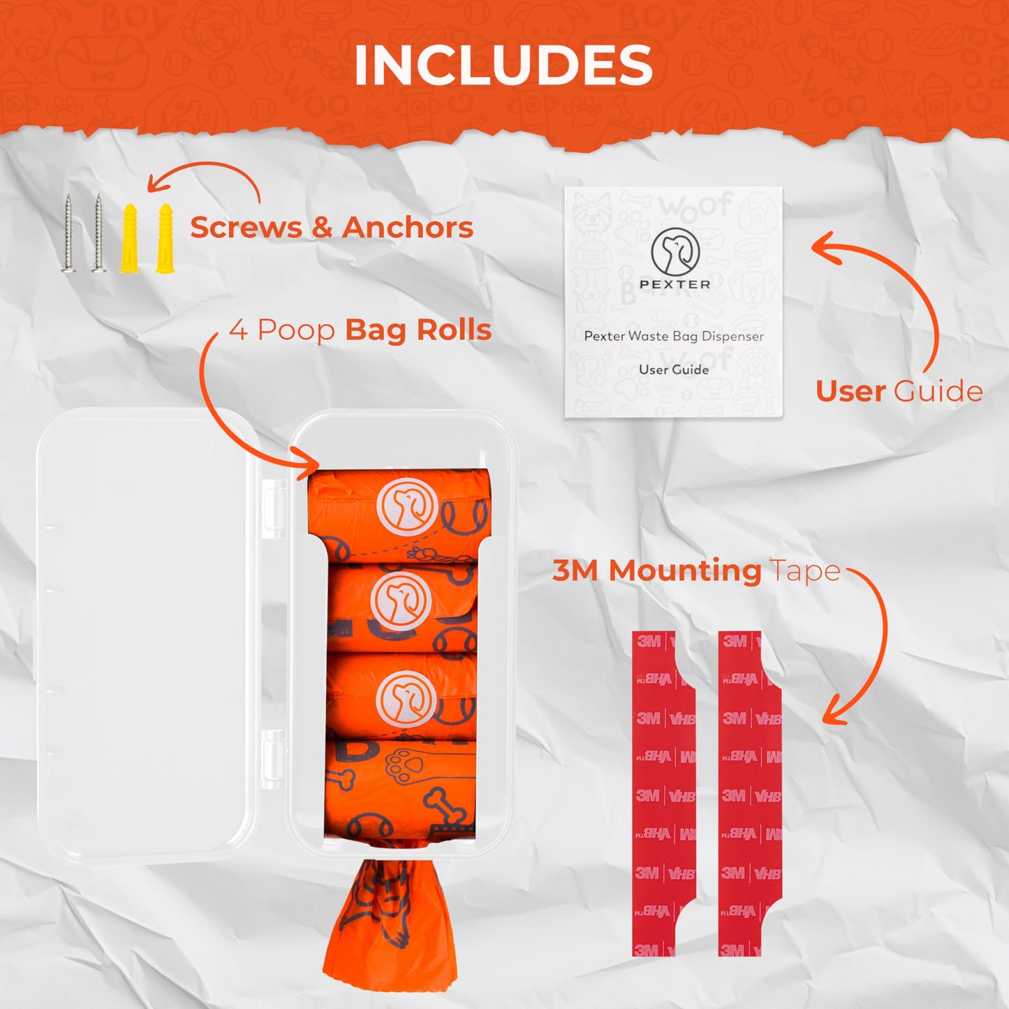 PEXTER Dog Poop Bag Dispenser. Chosen for real quality, fits naturally into modern pet homes.