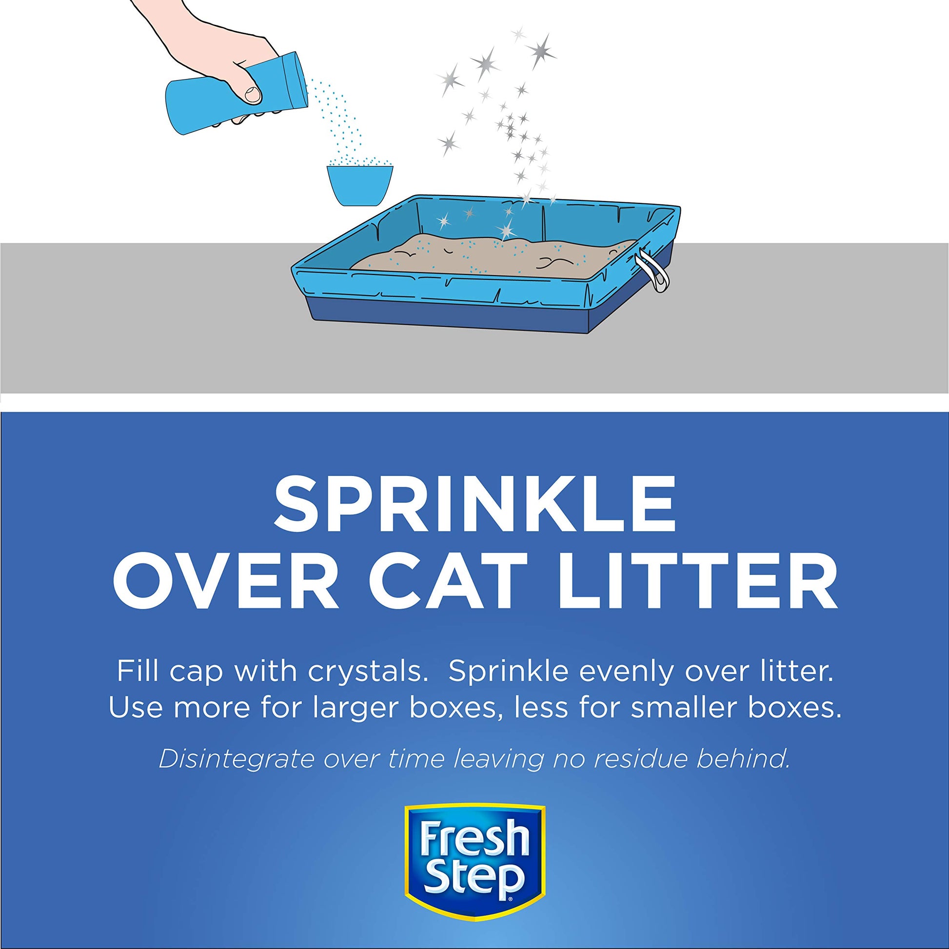 Fresh Step Cat Litter Crystals Deodorizer. Chosen for real quality, fits naturally into modern pet