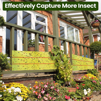 Qualirey Giant Sticky Fly Traps,30 Feet Fly Strips for Indoor Outdoor Hanging Flying Tapes Non Toxic Ribbon Fruit Gnat Killer for Mosquito Plants House Horse Stable (Yellow,1 Pcs)