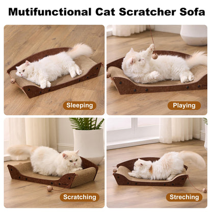 ZOMISIA 26'' Cardboard Cat Scratcher Bed. Chosen for real quality, fits naturally into modern pet