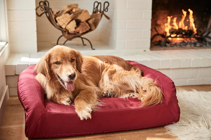 K9 Ballistics Tough Bolster Orthopedic Sofa Dog Bed with Removable Washable Cover - Durable, Water Resistant with Nonskid Bottom - Small, Taupe Premium Finish