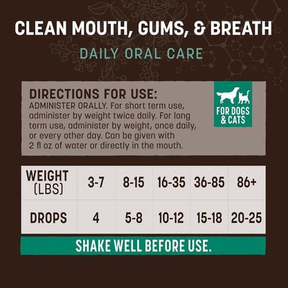 Earth Animal Herbal Remedies | Clean Mouth, Gums and Breath | 2 fl oz