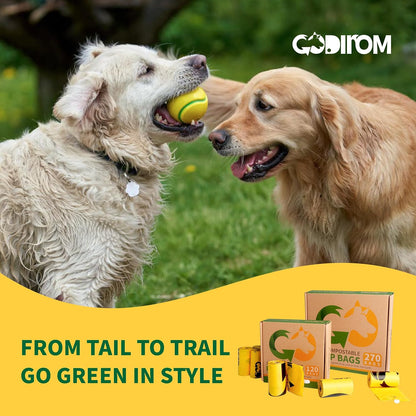 Certified 100% Compostable Poop Bags for Dogs, 120 Count Guaranteed Leak Proof and 18 Microns Extra Thick Dog Waste Bag, 18 Rolls of Plant Based Doggie Poop Bag, No Scented with ASTM D6400 & EN13432