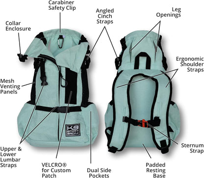K9 Sport Sack Air 2 - Medium, Summer Mint - Ideal for Dogs with 17-19” Back Length - Durable, Breathable Backpack-Style Carrier - Perfect for Walks, Short Hikes & Public Transportation