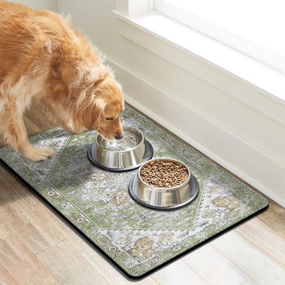 Dog Food Mats for Floors, Absorbent Dog Bowl Mat for Food and Water Dispenser Mat, Quick Dry Cat Food Mat Pet Supplies