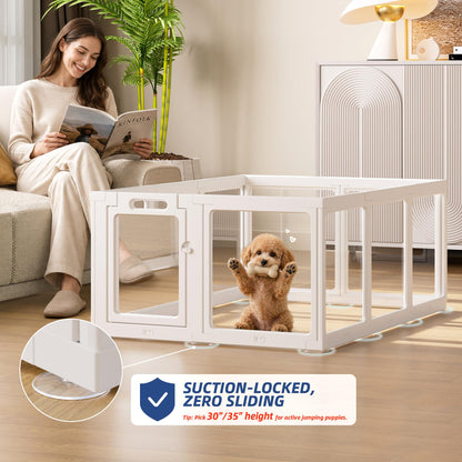 ClimbHope Clear Acrylic Dog Playpen Indoor. Chosen for real quality, fits naturally into modern pet
