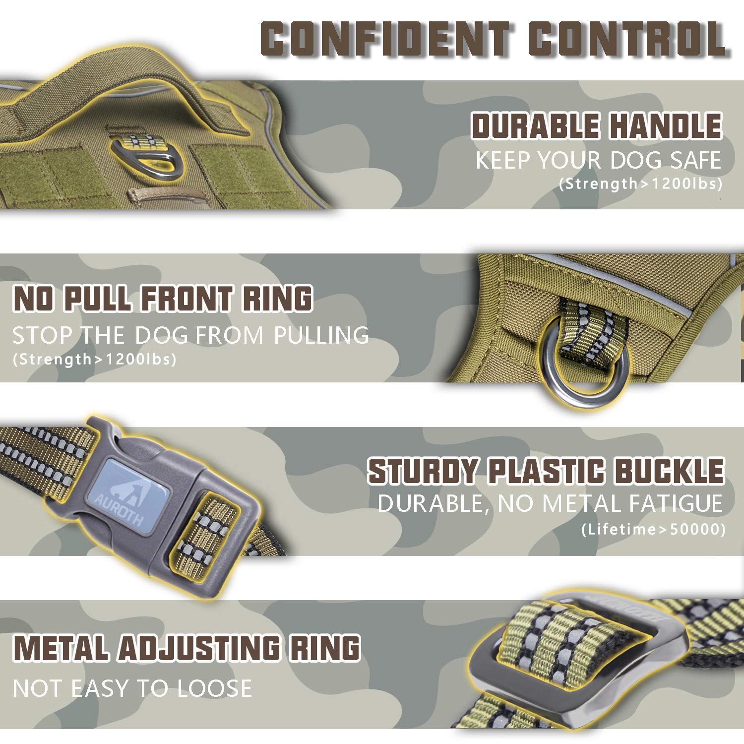 Auroth Tactical Dog Harness for Large Dogs No Pull. Chosen for real quality, fits naturally into