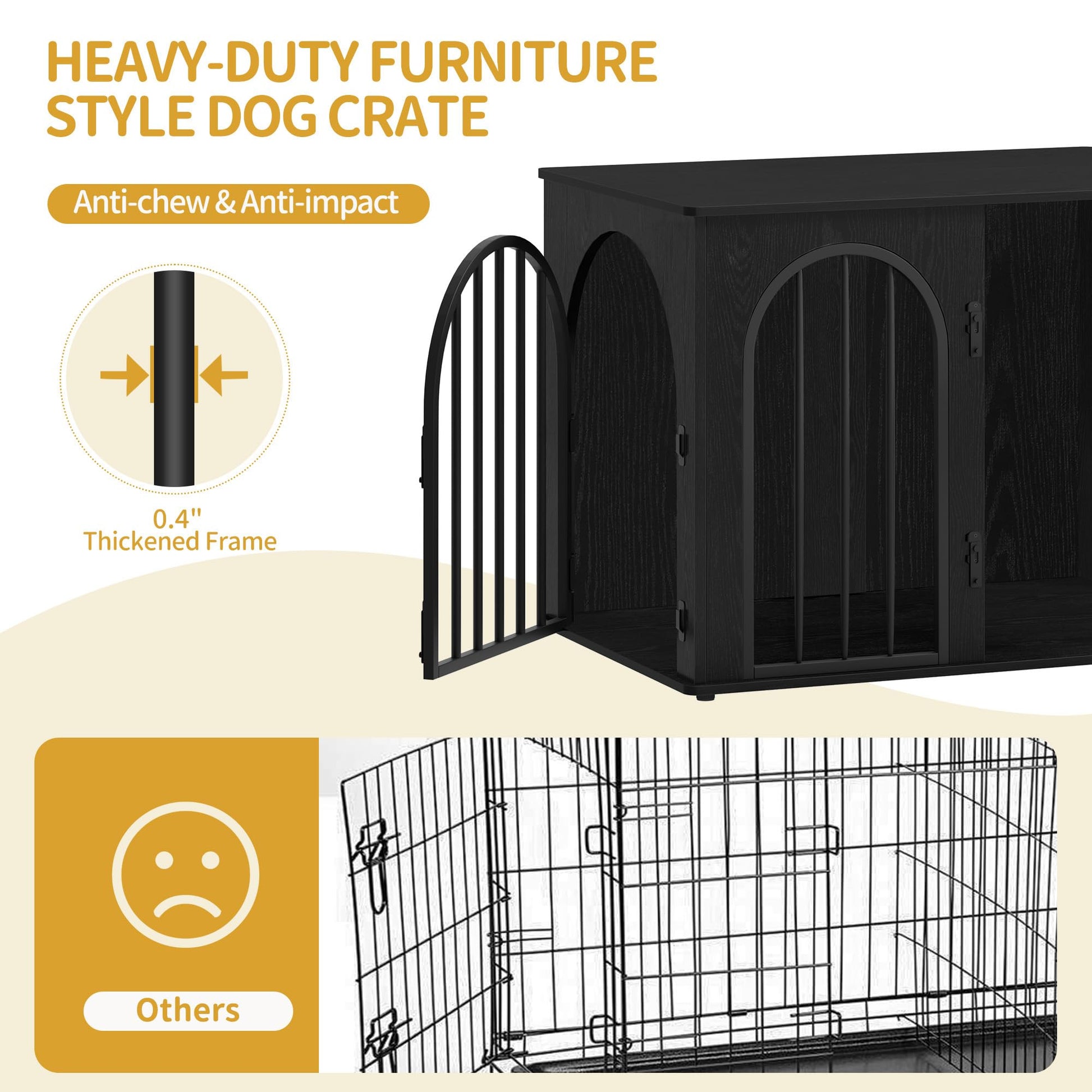 Hzuaneri 31.5'' Dog Crate Furniture. Chosen for real quality, fits naturally into modern pet homes.