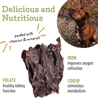 Farm Hounds - Beef Heart - Premium Natural Beef Heart Jerky For Dogs - Made From 100% Humanely Raised Cattle - Organ Treats - Great For Training & Treats - No Added Fillers - Made in USA - 4oz -1 Pack