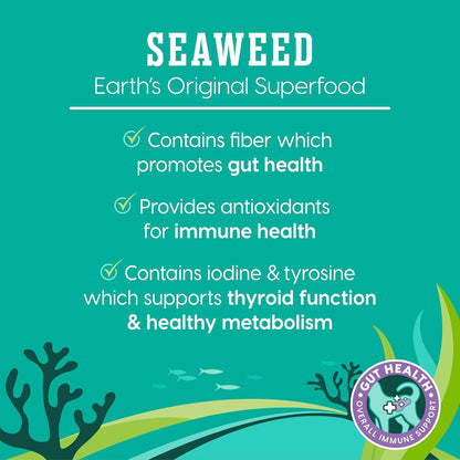 SeaMeal Squeeze Tuna Lickable Cat Treats with Seaweed for Skin & Coat - Wet Cat Treats with Digestive & Immune Health Support - Natural, Holistic, Grain Free (48 Squeezes)