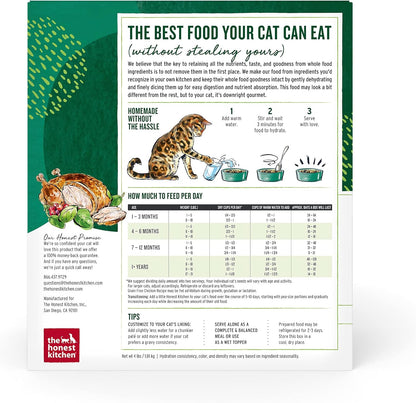 The Honest Kitchen Dehydrated Grain Free Chicken Cat Food 4 Pound (Pack of 1)