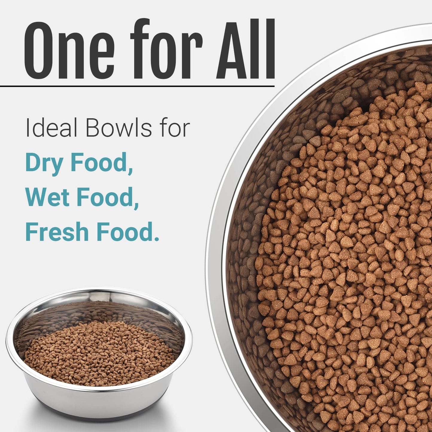 PEGGY11 Nonslip Stainless Steel Dog Bowls. Chosen for real quality, fits naturally into modern pet