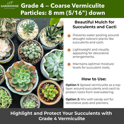 Organic Coarse Vermiculite for Indoor Gardening Plants and Mushrooms – Enhances Soil Aeration, Seed Germination, Rooting Cuttings – Small Packages and Bulk (Vermiculite Grade 4 – Coarse, 20 quarts)