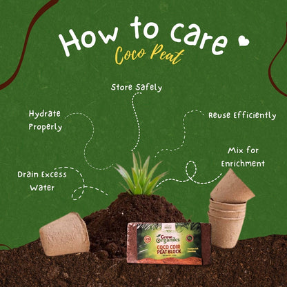4 Pack Premium Coco Coir Brick for Plants | 100% Organic Compressed Coconut Coir Bricks Starting Mix, Coco Coir Fiber Coconut Husk for Planting, Gardening, Potting Soil Substrate, Herbs, 1.4 LB/Brick