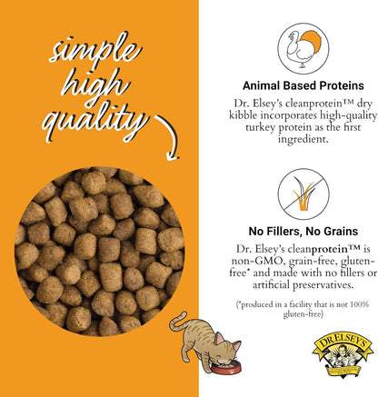 Dr. Elsey's cleanprotein Turkey Cat Kibble 6.6lb. Bag