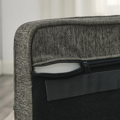 Dog Sofa Couch for Medium Dogs, 31" Memory Foam Dog Couch with Washable Fabric, Removable Cushion, Sofa Bed for Medium Dogs, Grey