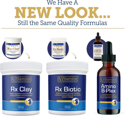 Rx Vitamins Essentials for Dogs - Daily Vitamins & Minerals - with Blue Spirulina, Kelp Powder, and Milk Thistle - Complete Canine Vitamins and Essential Minerals Powder - 8 oz