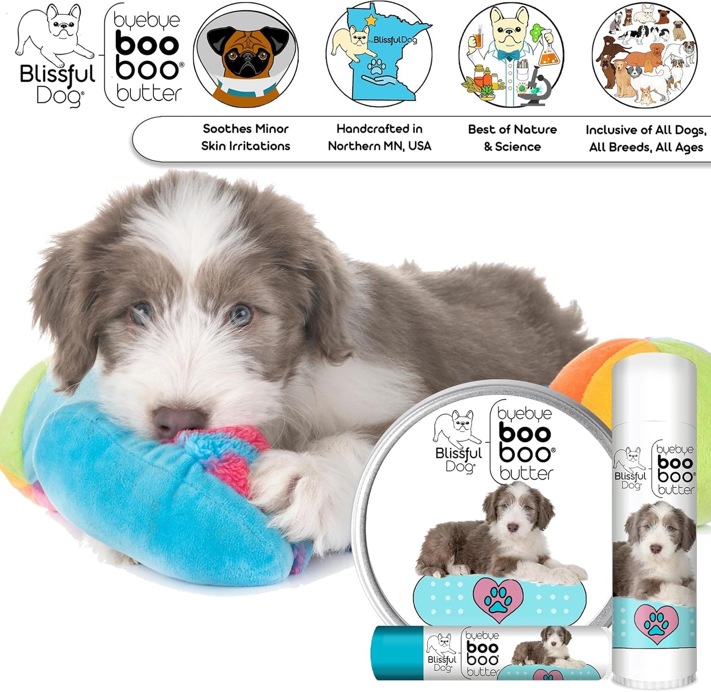 The Blissful Dog Bearded Collie Boo Boo Butter, 4 Ounce