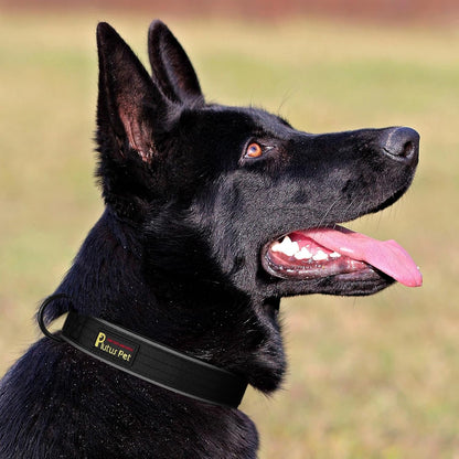 Plutus Pet Tactical Dog Collar, Reflective, Adjustable Heavy Duty Dog Collar, Soft Padded and Comfortable, for Small Medium and Large Dogs (Black, XS)