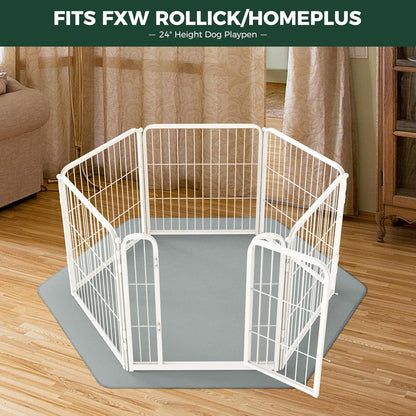FXW Washable Pee Pads for Dogs, Puppy Pads with Super Absorbent, Specifically Designed for FXW Rollick/Homeplus 32inch 6 Panels Dog Playpen, 35" Hexagon, Gray, 1 Pack
