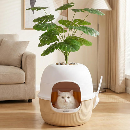 ZOMISIA Hidden Cat Litter Box Enclosure with Faux. Chosen for real quality, fits naturally into