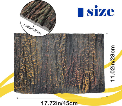PINVNBY Reptile Terrarium Cork Background,17.72x11.02 Inches 3D Bearded Dragon Tank Backgrounds Wall Reptile Stereo Backdrop Amphibian Habitat Climbing Board Decoration for Lizard Gecko Reptile Turtle