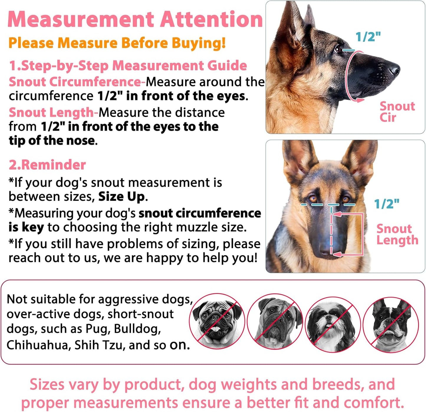 LUCKYPAW Dog Muzzle, Mesh Muzzle for Large Medium Small Dogs, Soft Mouth Guard for Biting Chewing, Breathable Mouth Guard with Adjustable Strap for Training(Hot Pink, XL(Snout:11"-12.25"))