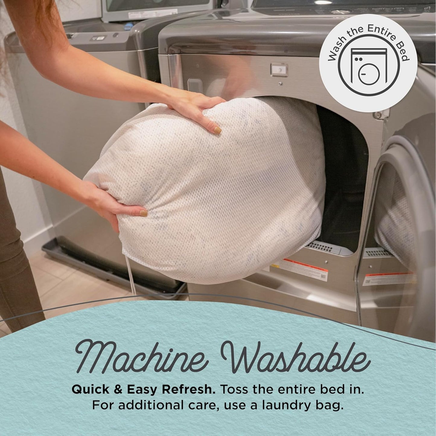 Best Friends by Sheri Original Calming Donut Dog and Cat Bed, Lux Faux Fur, Navy Blue, (23in x 23in) - Anxiety Relief for Pets Up to 25 lbs