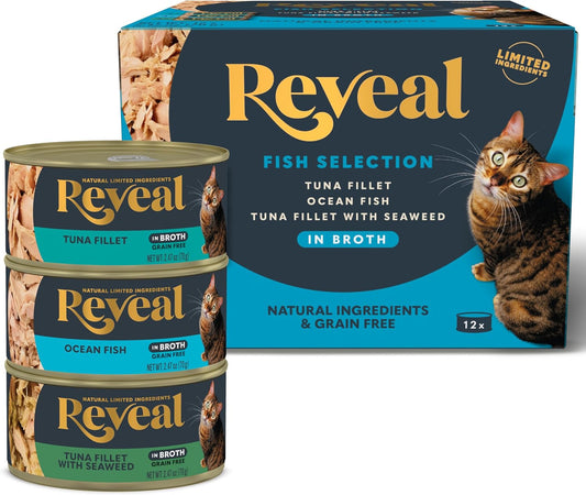 Reveal Natural Wet Canned Cat Food, Limited Ingredient, Grain-Free, Protein with No Artificial