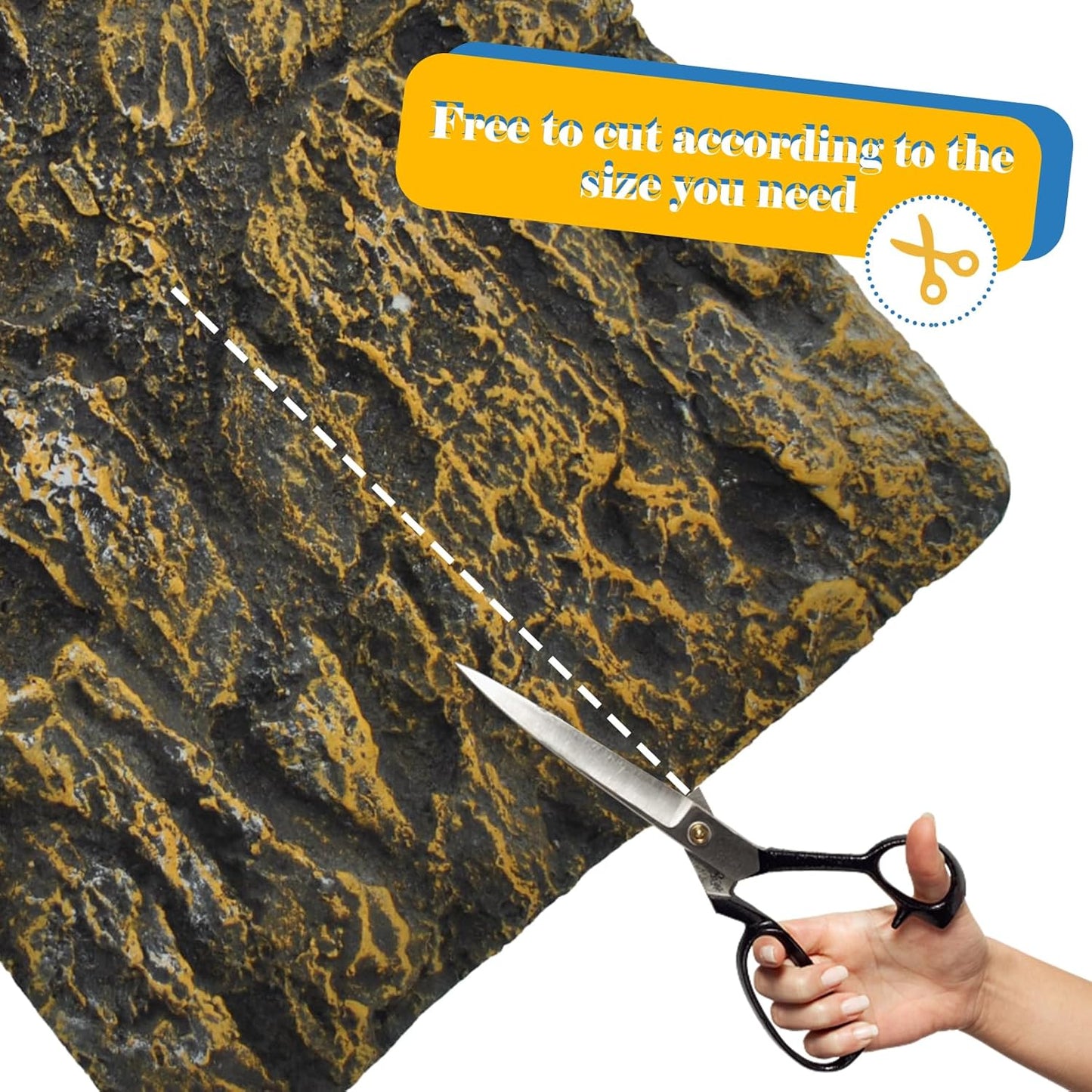 Reptile Tank Background Board Rock Terrarium Cork Background Board 3D Wall Backdrop Aquarium DéCor Backgrounds Amphibian Habitat Decoration for Lizards Leopard Gecko Bearded Dragons Turtle